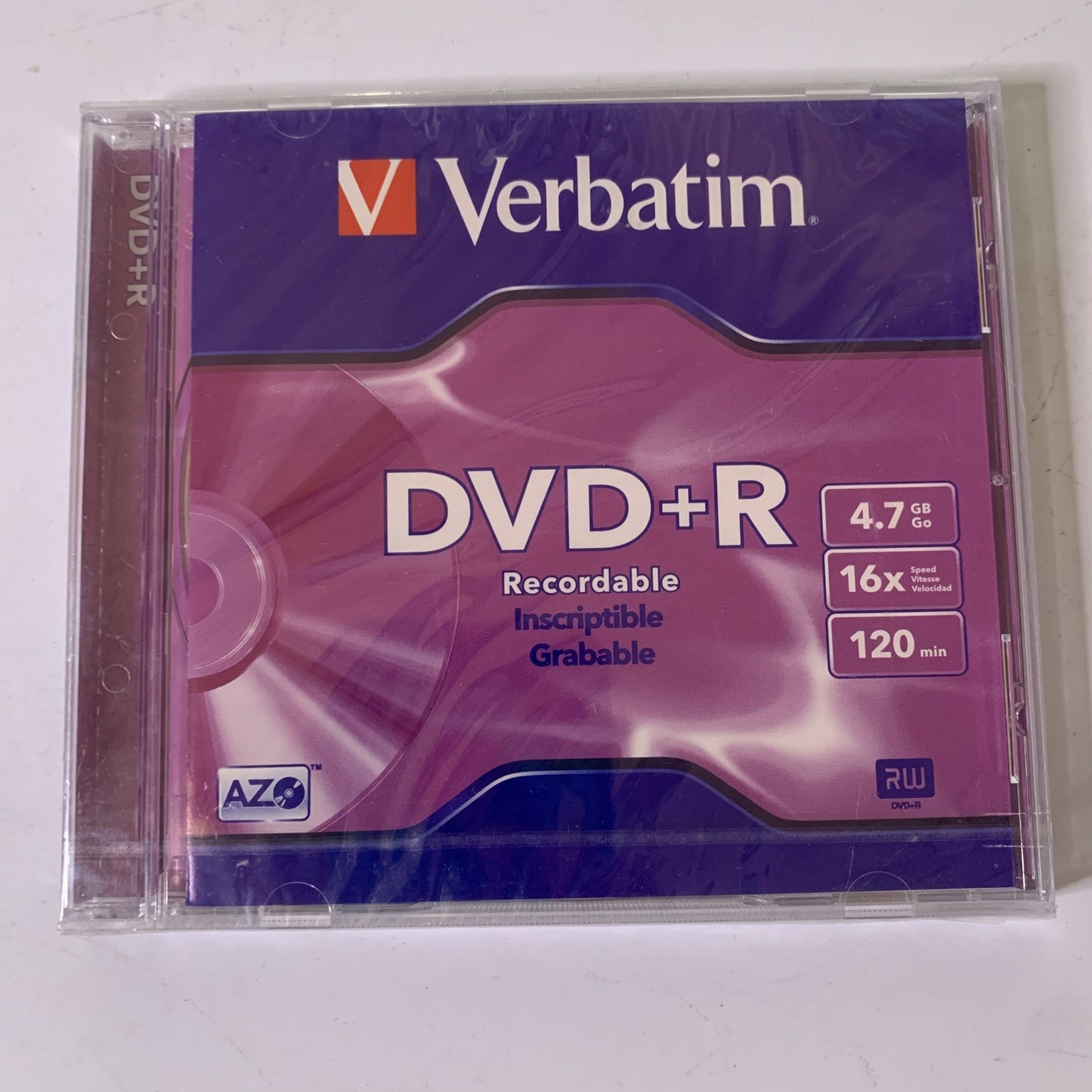Verbatim DVD+R 4.7GB 16 x 120 min Blank Media NEW Sealed