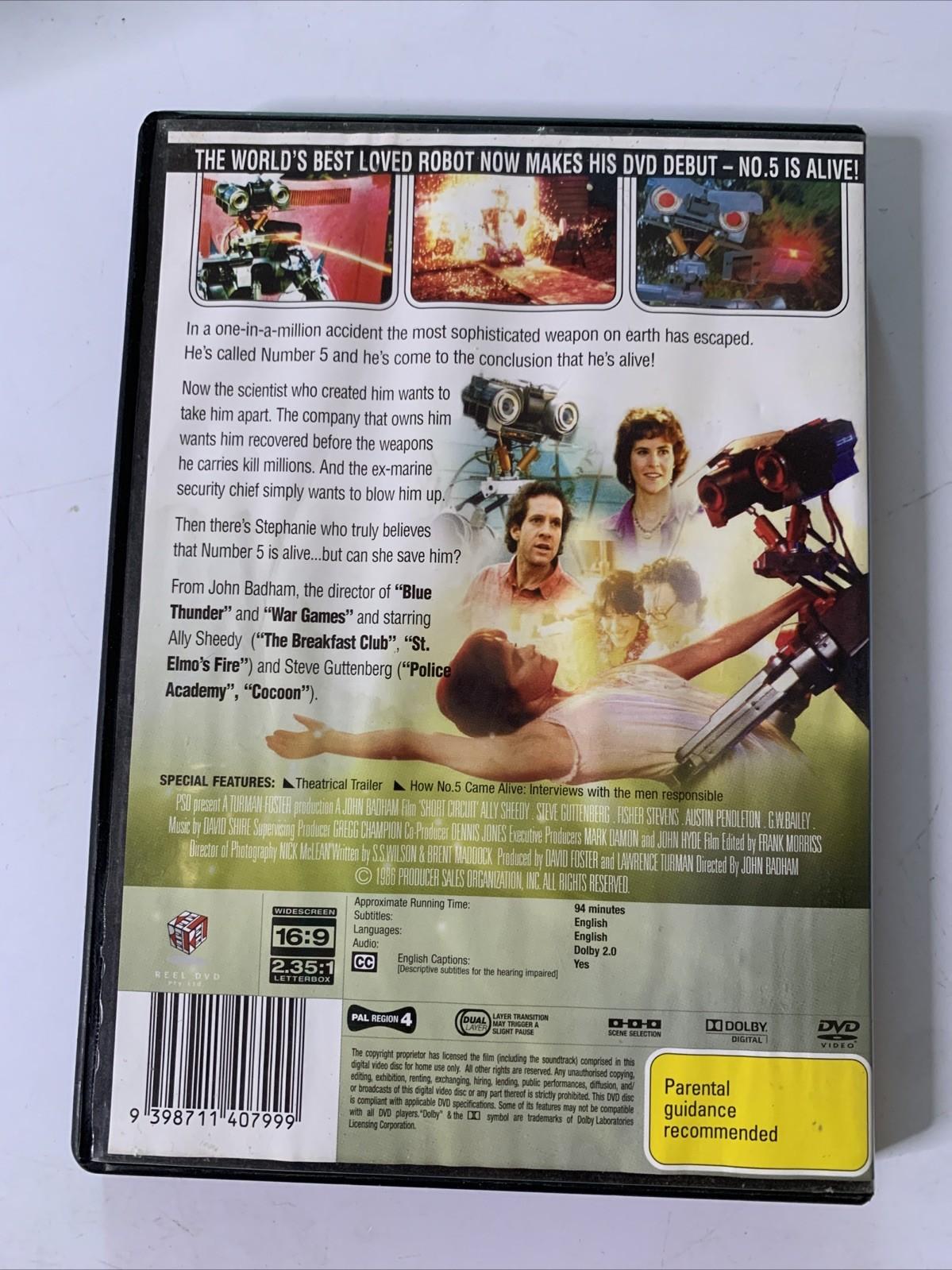 Short Circuit (DVD, 1985) Steve Guttenberg, Penny Santon, Ally Sheedy Region 4