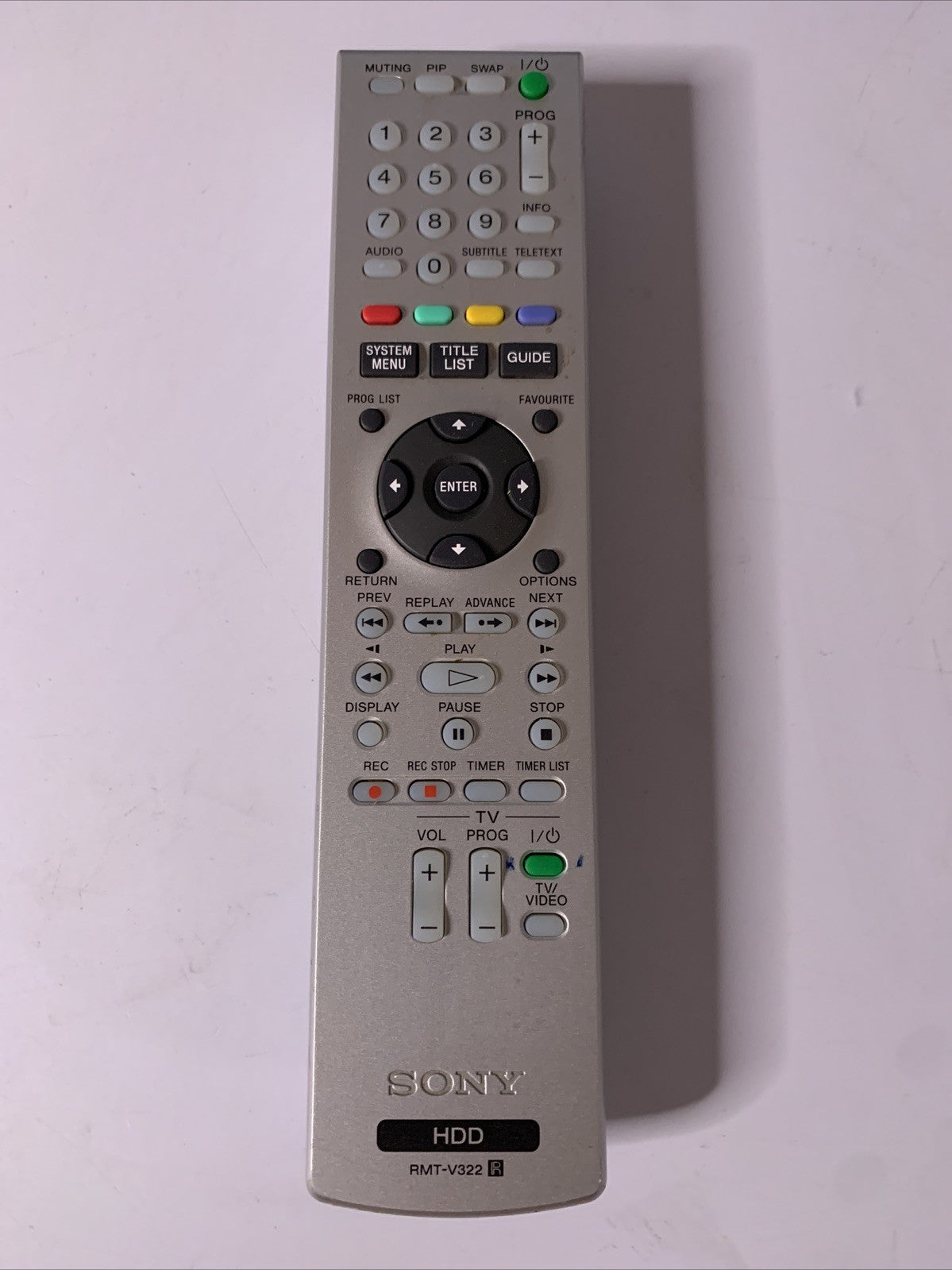 Sony HDD DVD Remote Control RMT-V322 *Missing Battery Lid