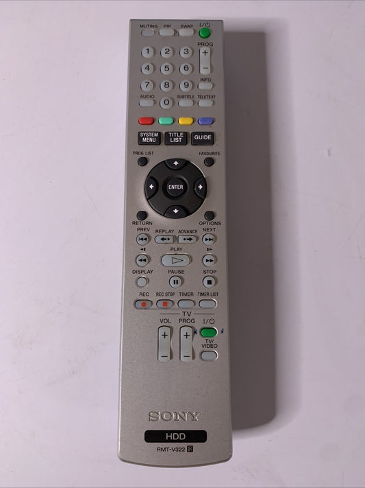 Sony HDD DVD Remote Control RMT-V322 *Missing Battery Lid
