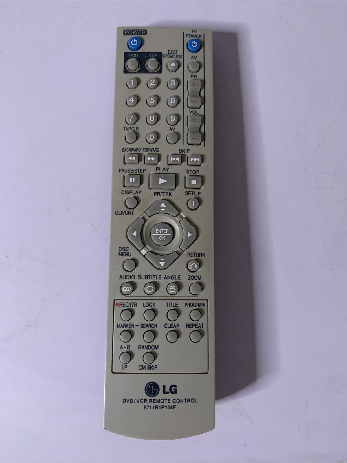 Genuine LG DVD VCR Remote Control 6711R1P104F – Retro Unit