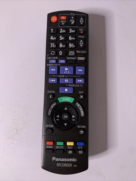 Genunie Panasonic N2QAYB001077 DVD Recorder Player Remote Control