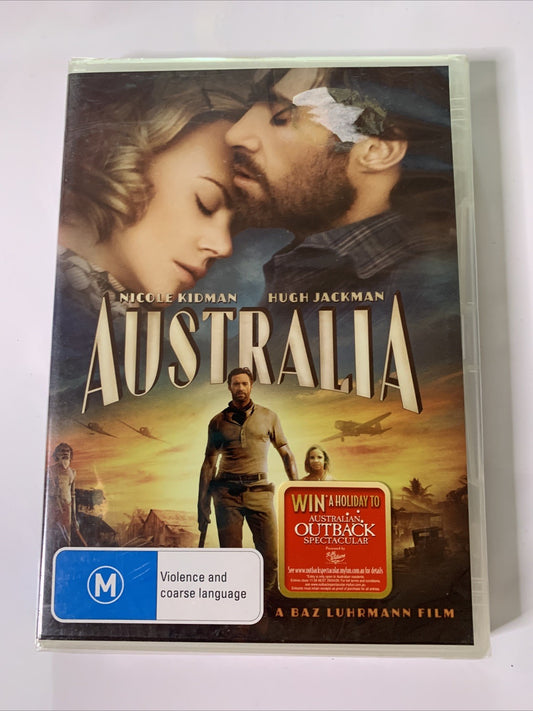Australia (DVD, 2008) Hugh Jackman, Nicole Kidman Region 4 NEW Sealed