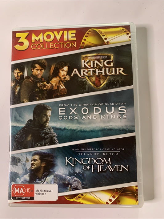 King Arthur / The Kingdom of Heaven / Exodus: Gods and Kings (DVD, 2020) NEW