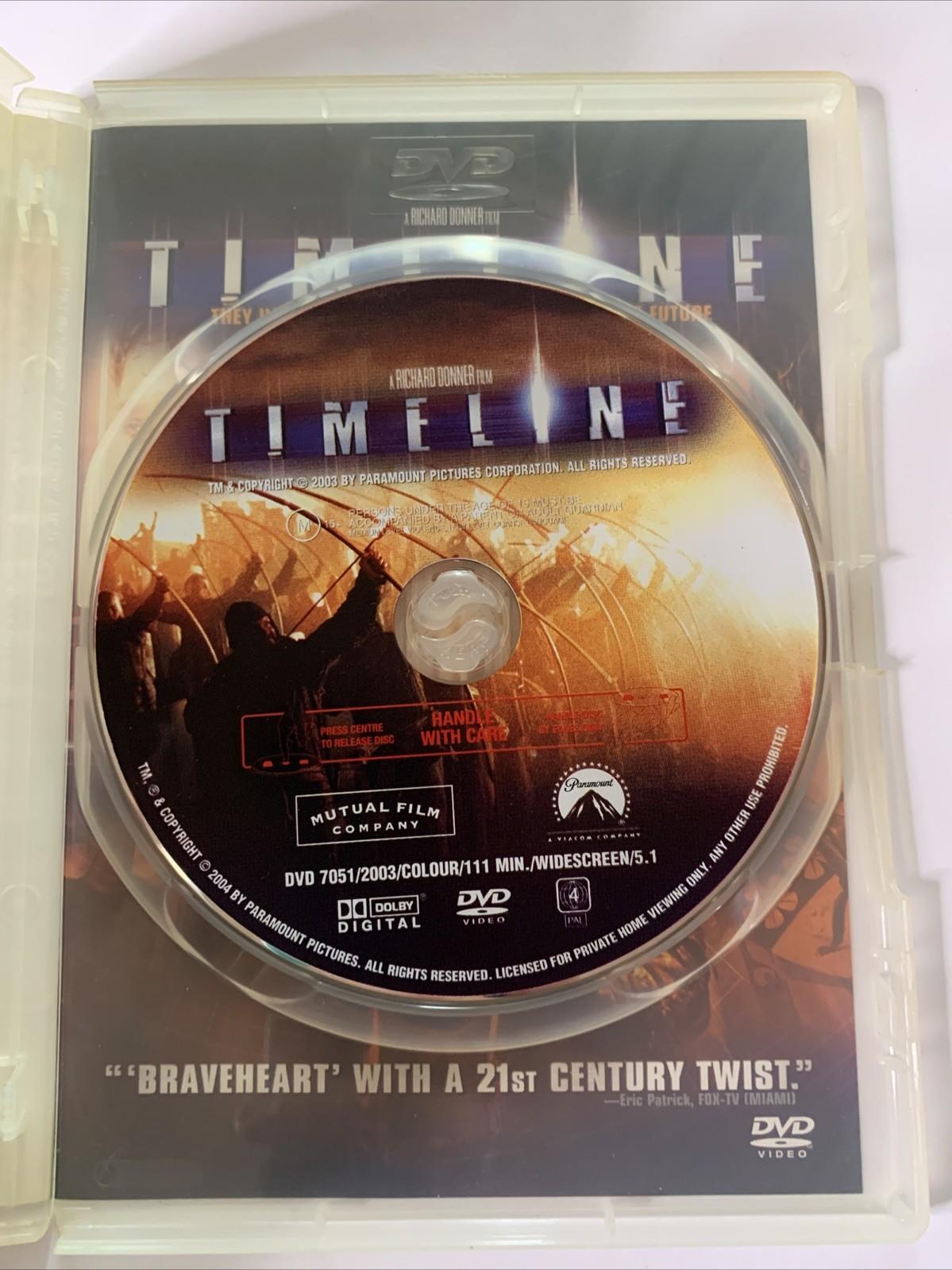 Timeline (DVD, 2003) Billy Connolly, Gerard Butler, Paul Walker Region 4