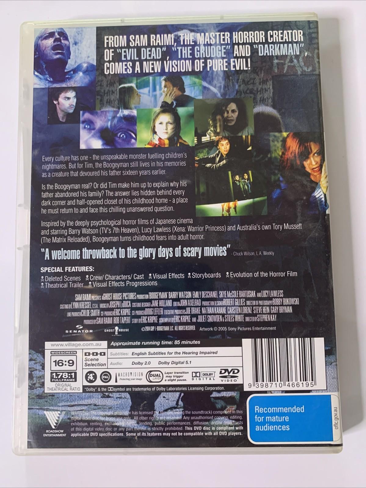 Boogeyman (DVD, 2005) Barry Watson, Emily Deschanel, Lucy Lawless Horror Region4
