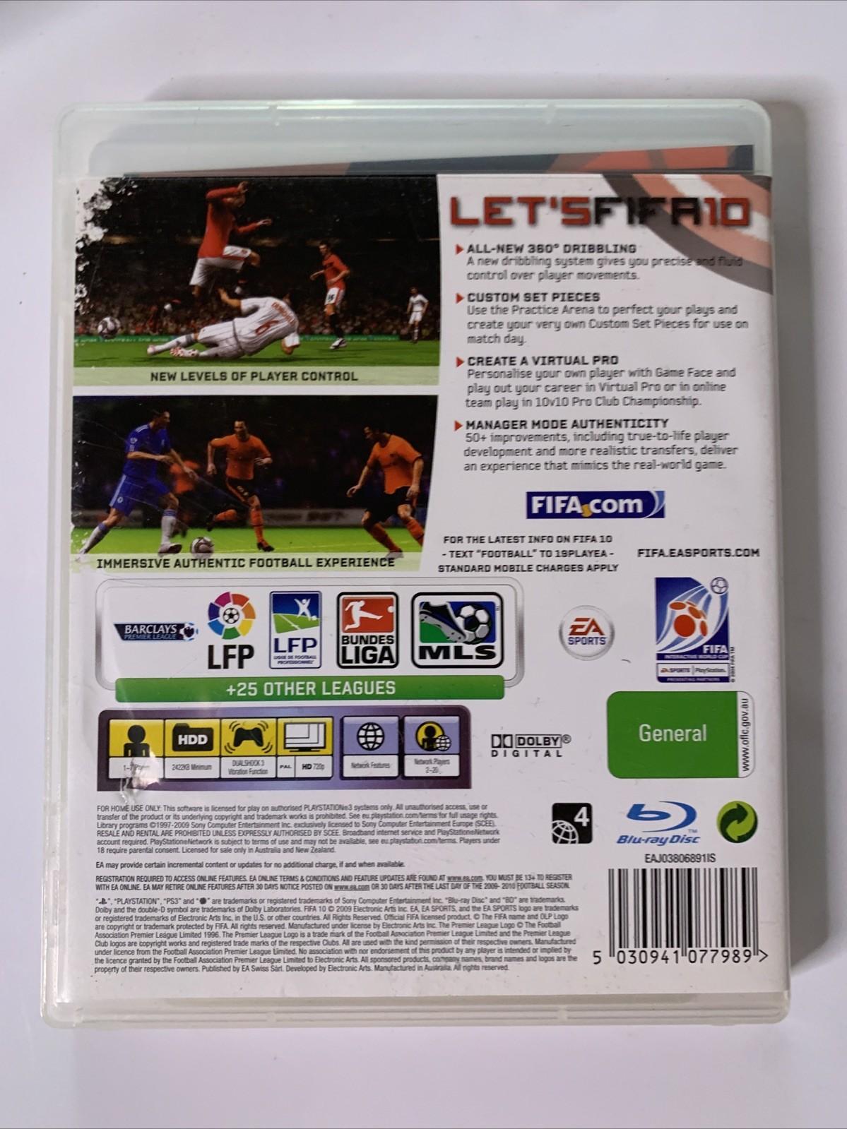 FIFA 10 PS3 Sony PlayStation 3 Game Complete
