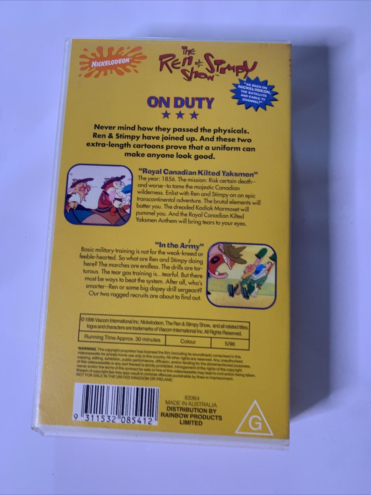 The Ren & Stimpy: Show On Duty (VHS, 1994) PAL