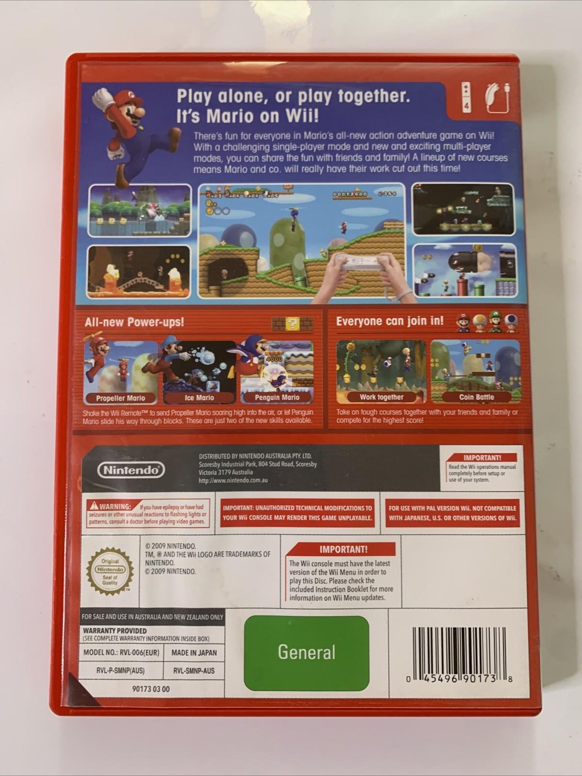 New Super Mario Bros. Wii (Nintendo Wii, 2009) PAL Game Complete