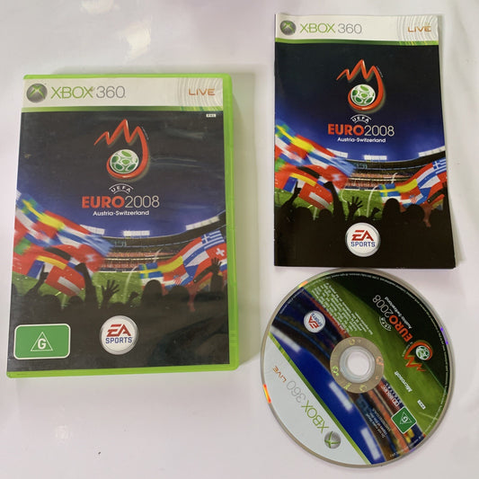 UEFA EURO 2008 Microsoft XBOX 360 PAL Football Soccer Game Complete