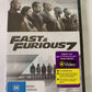 Fast & Furious 7 (DVD, 2015) Dwayne Johnson, Jason Statham Region 4 &2  NEW