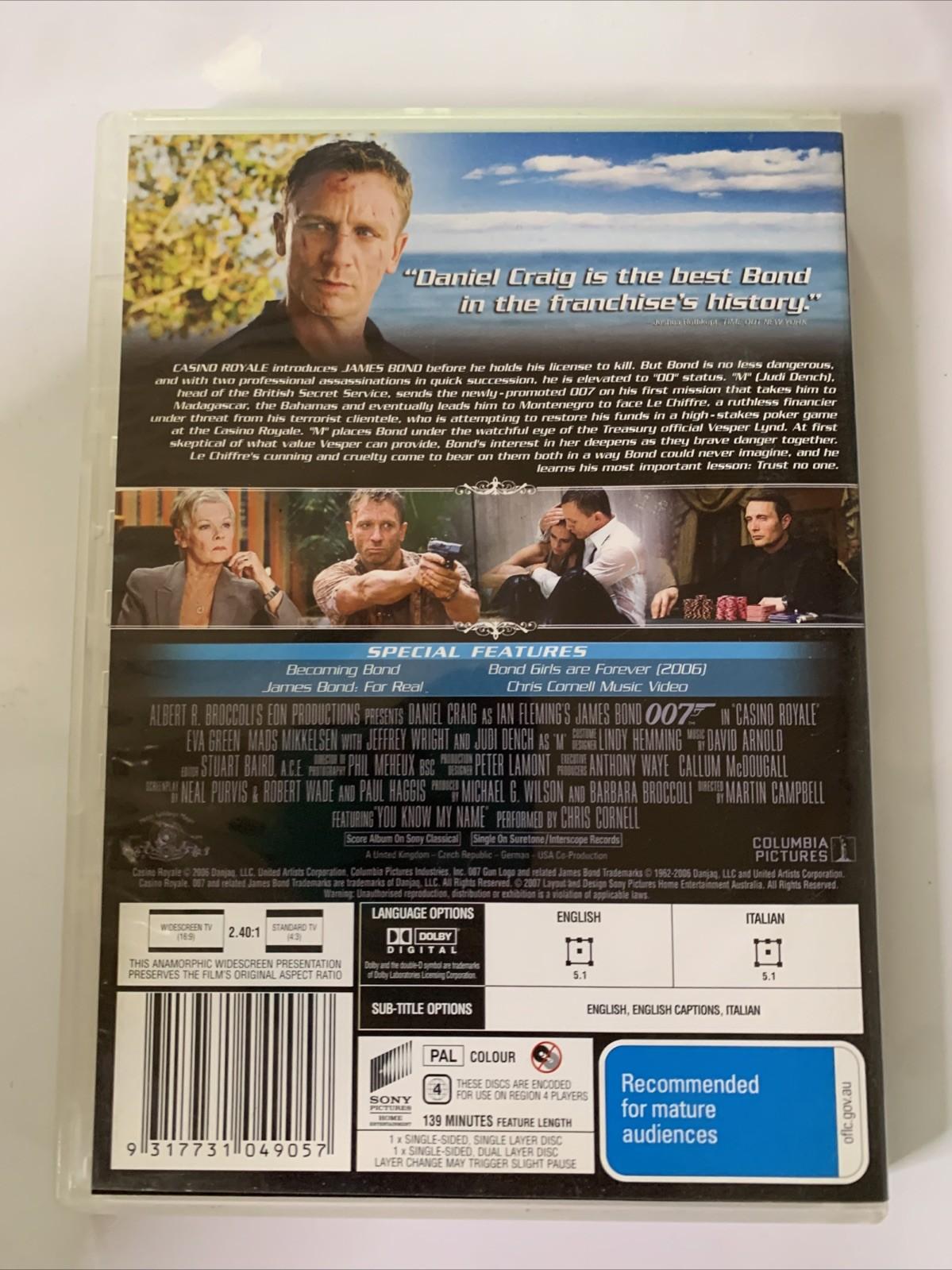 Casino Royale (DVD, 2006, 2-Discs) Daniel Craig Region 4