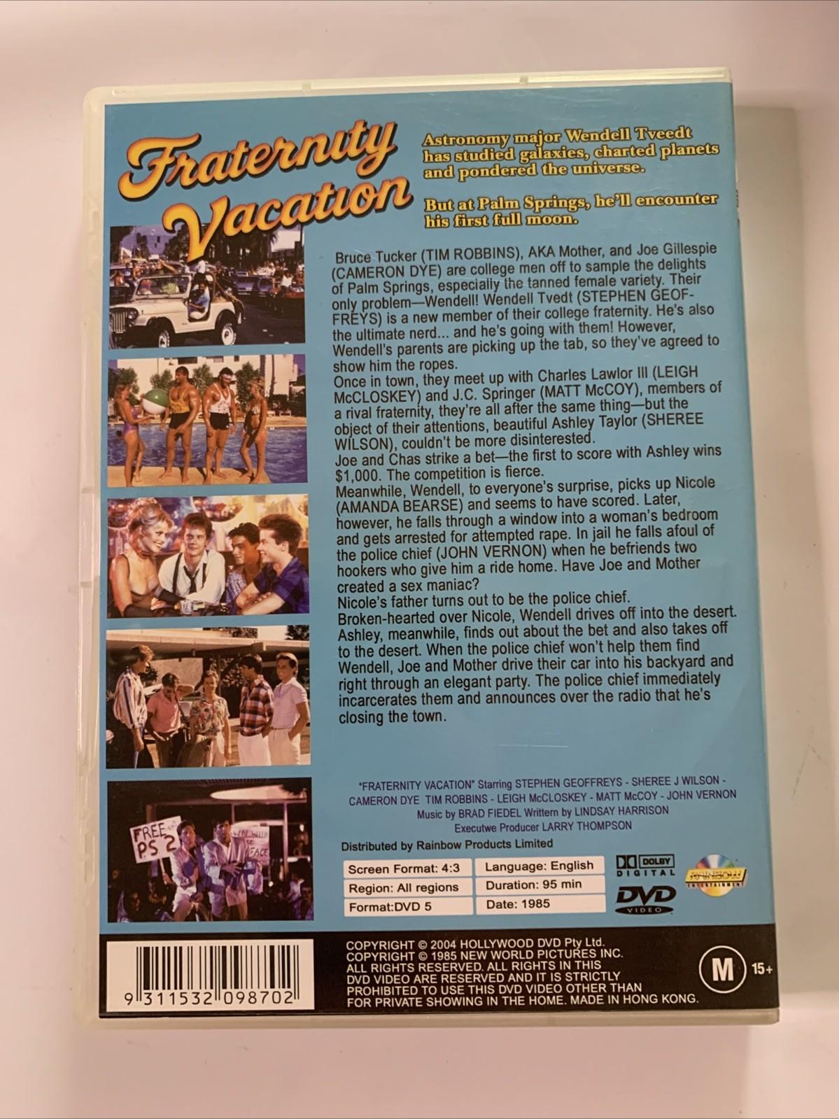 Fraternity Vacation (DVD, 1985) Tim Robbins, Leigh Mccloskey All Regions