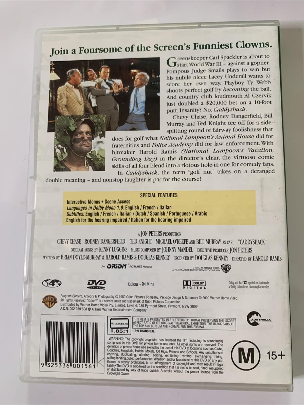 Caddyshack (DVD, 1980) Bill Murray, Chevy Chase, Rodney Dangerfield Region 4