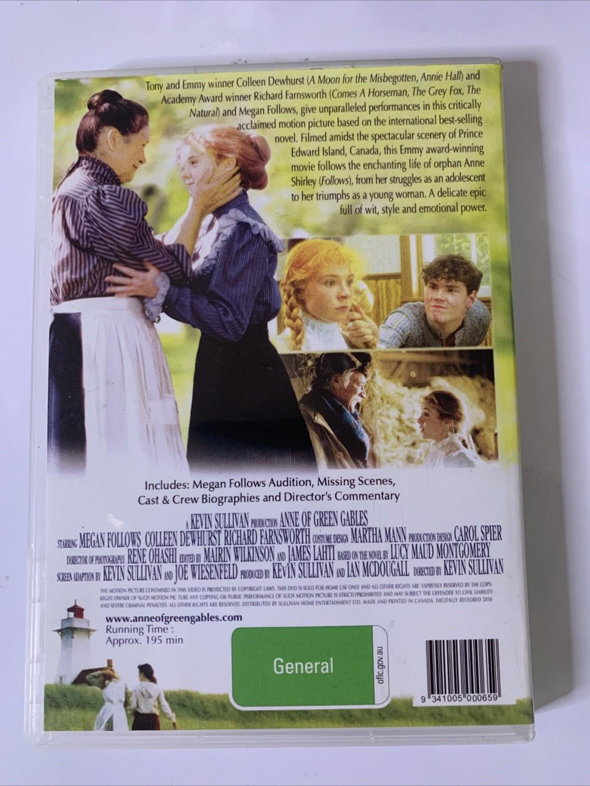 Anne of Green Gables (DVD, 1983) Colleen Dewhurst, Megan Follows All Regions