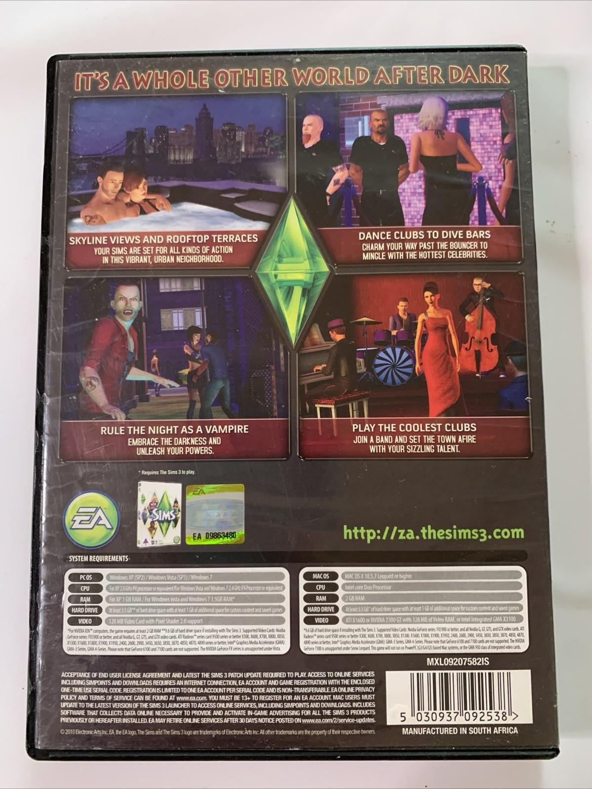 The Sims 3: Late Night Expansion Pack PC DVD Windows MAC Game