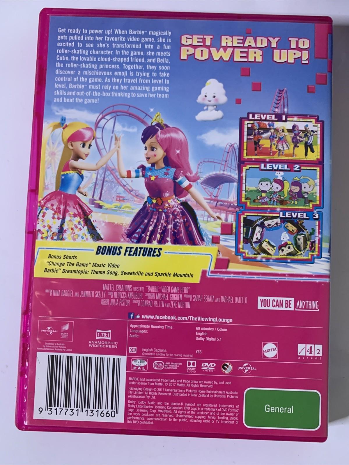 Barbie: Video Game Hero (DVD, 2017) Animation Region 4