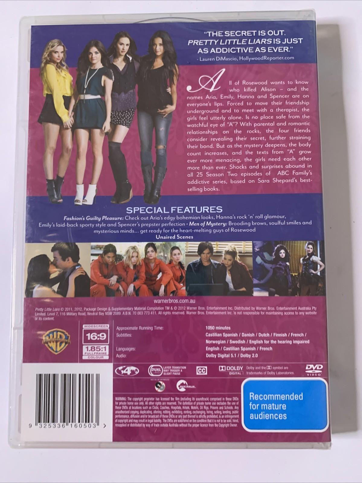 Pretty Little Liars : Season 2 (DVD, 2012, 6-Discs) Region 4 NEW ...