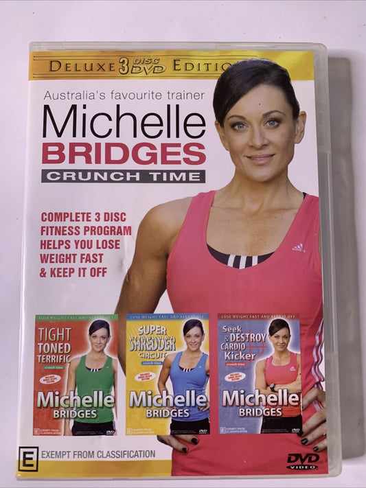 Michelle Bridges Crunch Time Complete Fitness Program (DVD, 3-Discs) All Regions