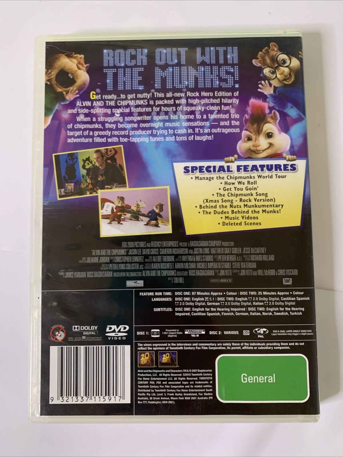 Alvin and the Chipmunks: Rock Hero Edition (DVD, 2007, 2-Discs) Region 4