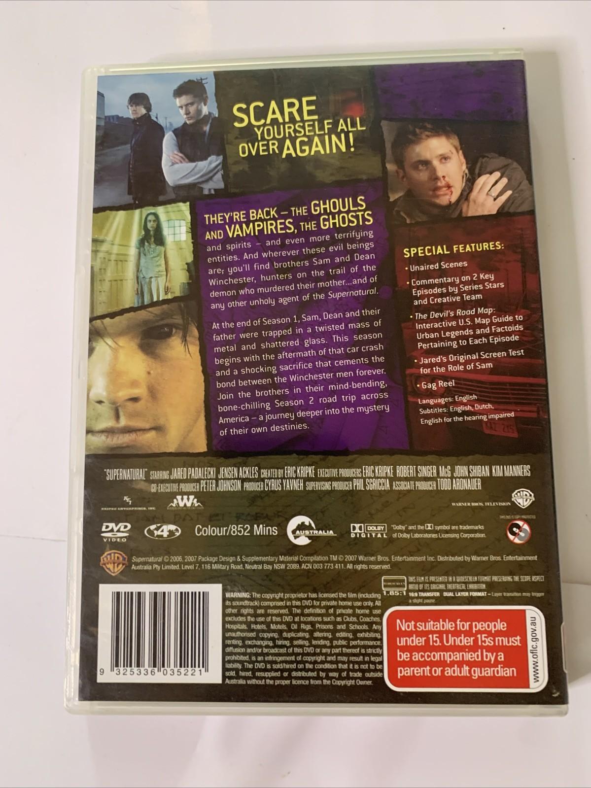 Supernatural : Season 1 & 2 (DVD, 2005, 12-Disc) Region 4
