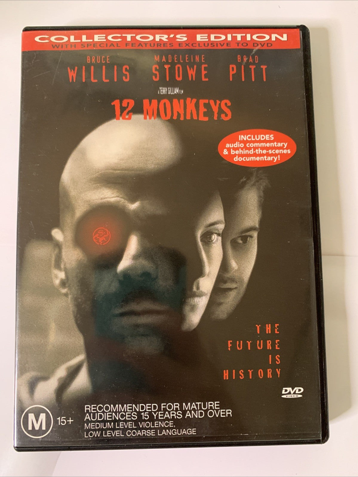 12 Monkeys (DVD, 1995) Brad Pitt, Bruce Willis, Madeleine Stowe Region 4