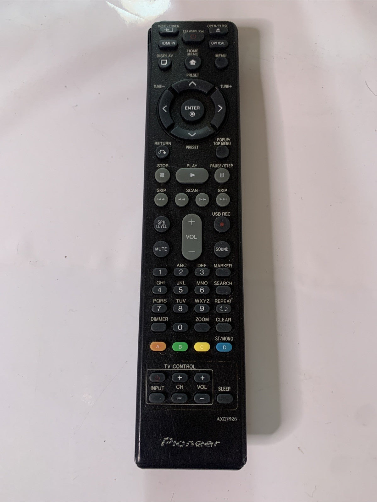 Pioneer AXD7626 Remote Control For AV Receiver *No Battery Lid