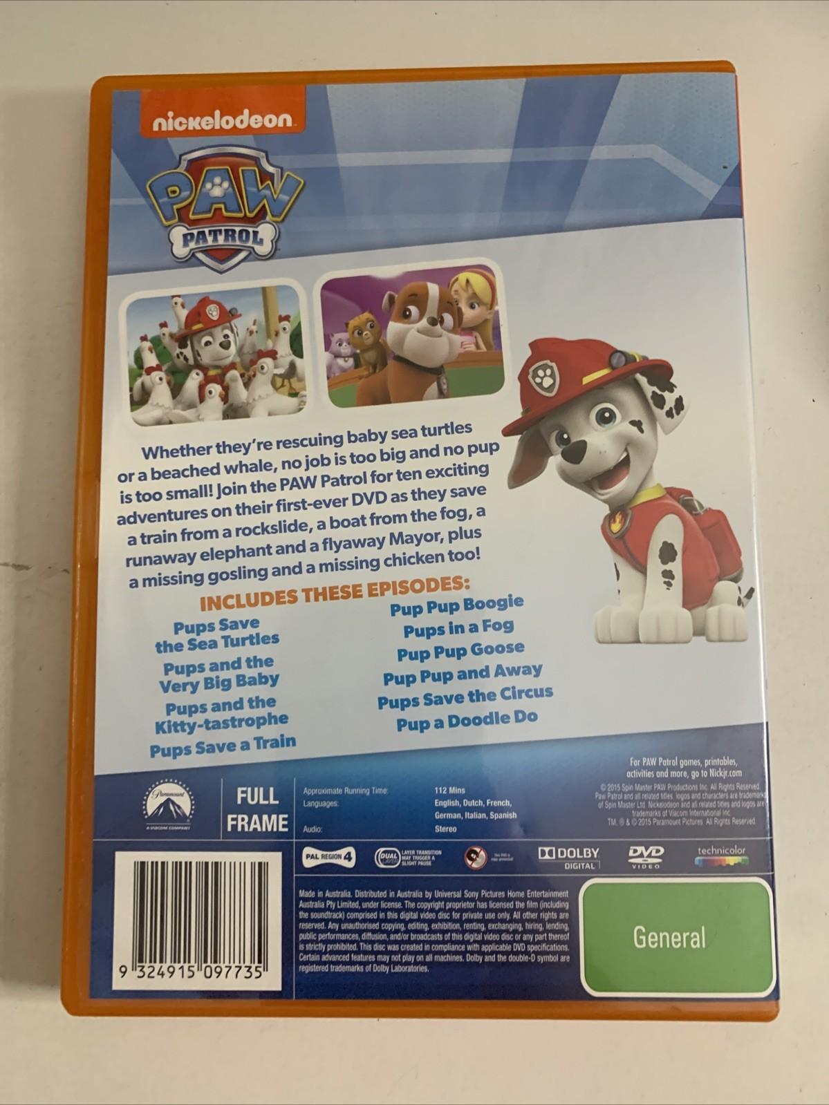 PAW Patrol (DVD, 2013) Nickelodeon Animation Region 4