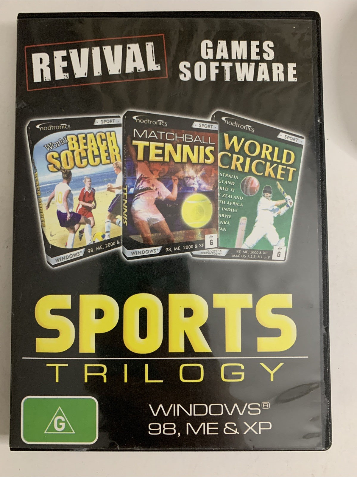 Sports Trilogy: Beach Soccer / Matchball Tennis / World Cricket PC CD-ROM Game