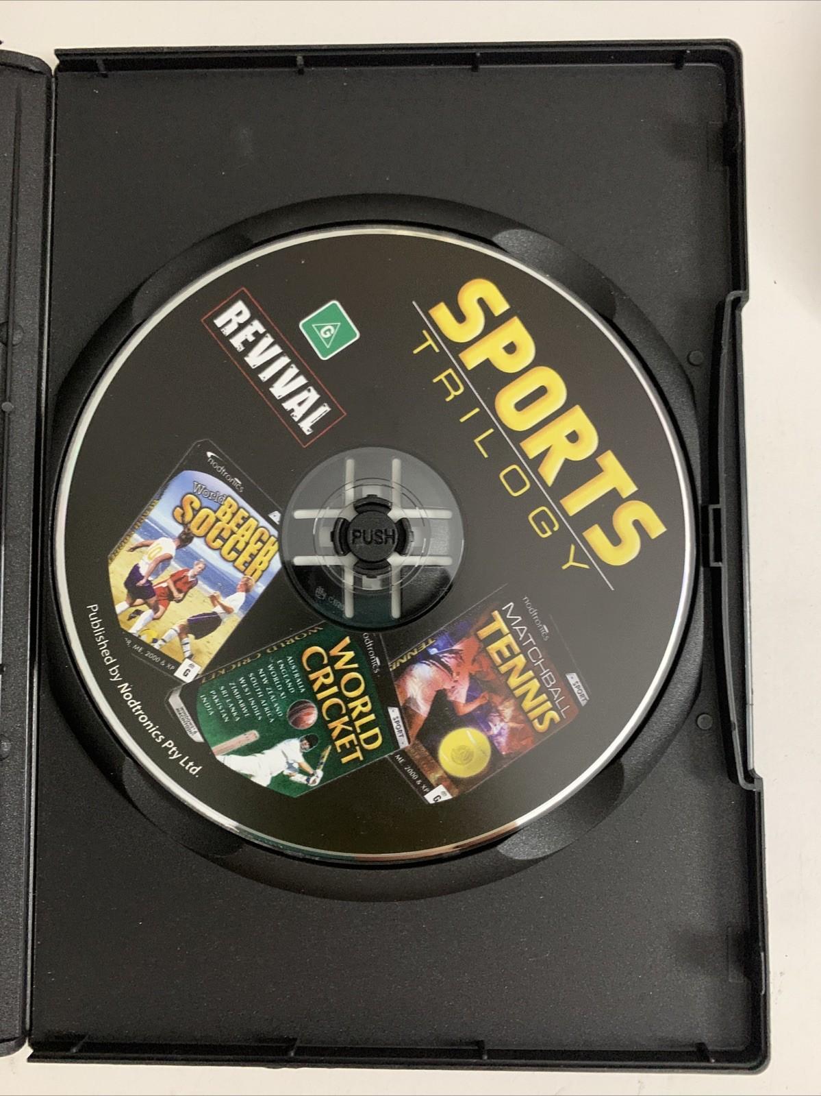 Sports Trilogy: Beach Soccer / Matchball Tennis / World Cricket PC CD-ROM Game