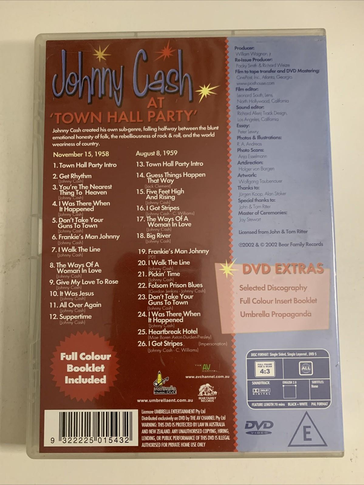Johnny Cash – At Town Hall Party (DVD, 1959) All Regions