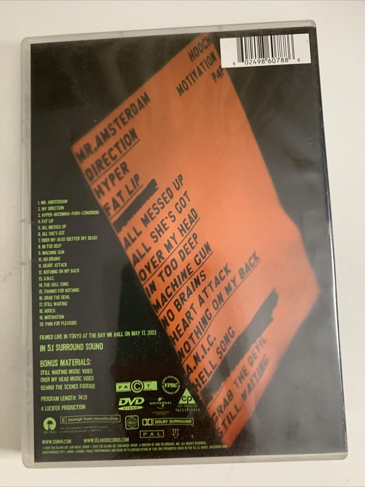 Sum 41 – Sake Bombs And Happy Endings - Live In Tokyo (DVD, 2003) All Regions