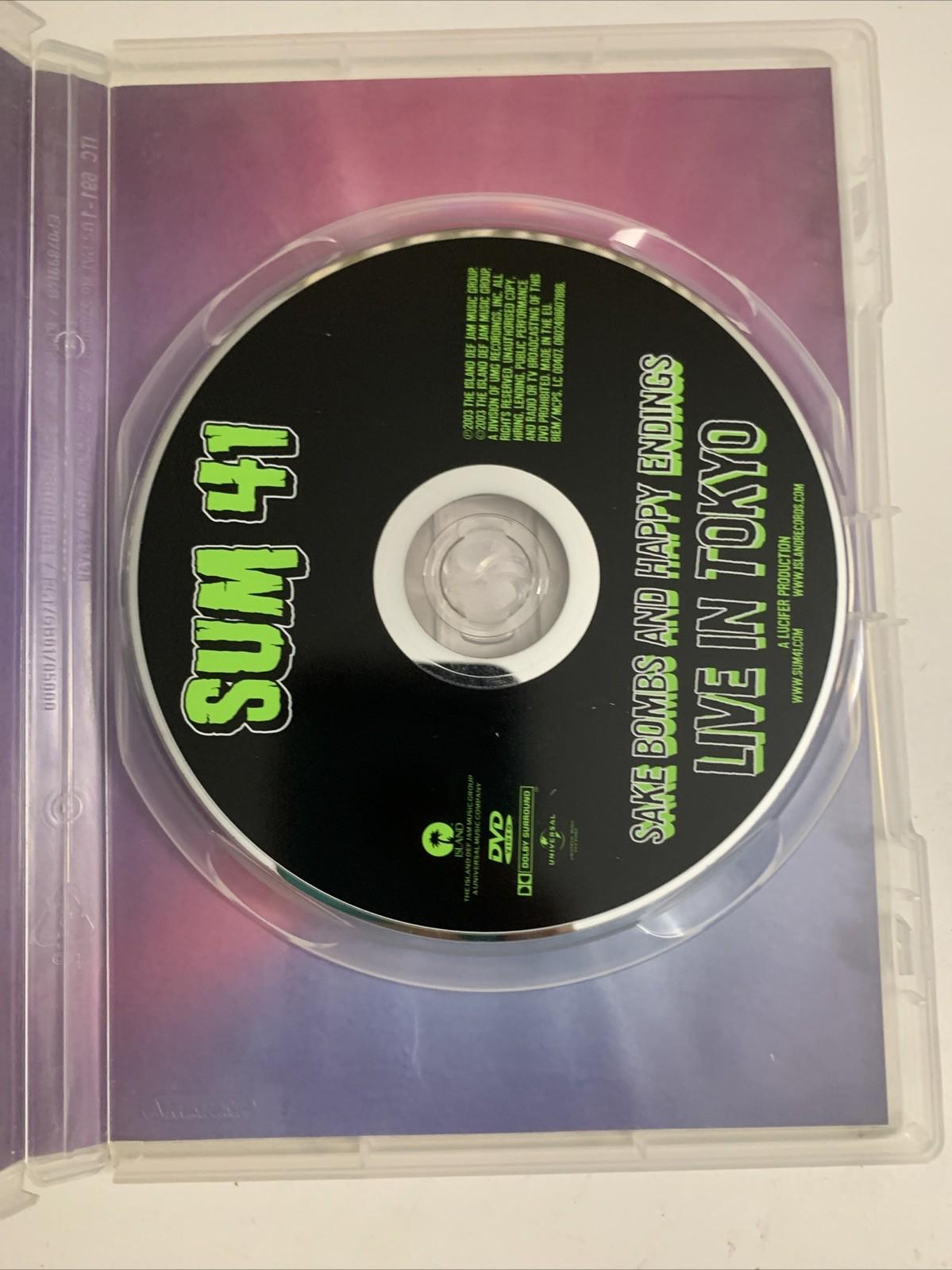 Sum 41 – Sake Bombs And Happy Endings - Live In Tokyo (DVD, 2003) All Regions