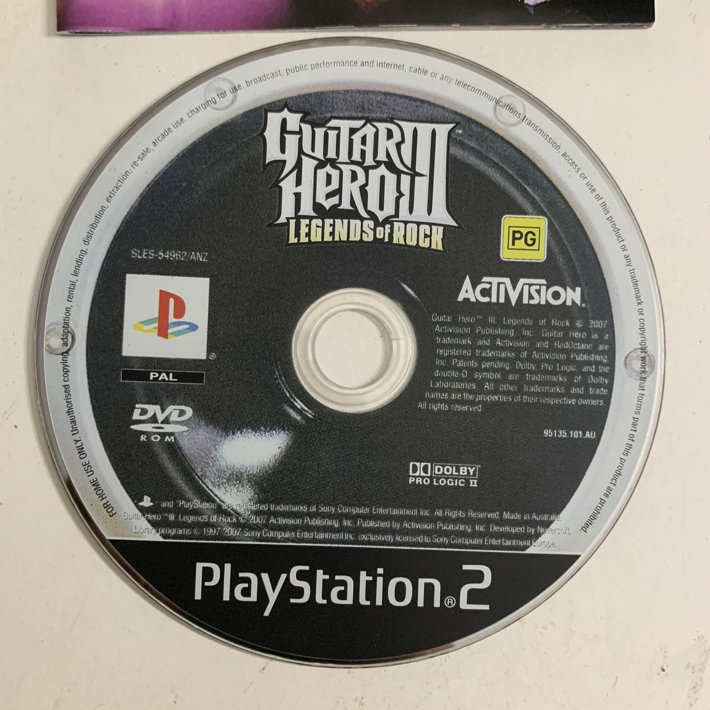 Guitar Hero III: Legends of Rock PS2 PlayStation 2 PAL Complete