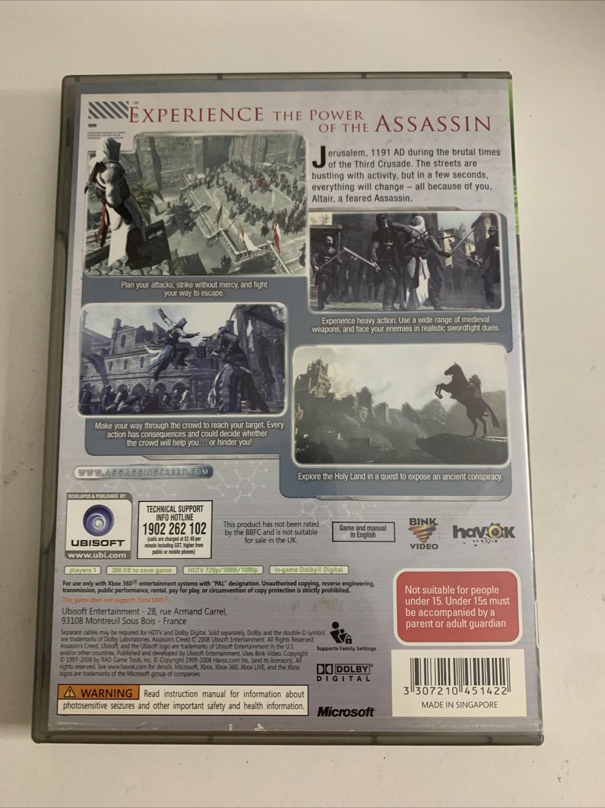 Assassins Creed Microsoft XBOX 360 PAL Game