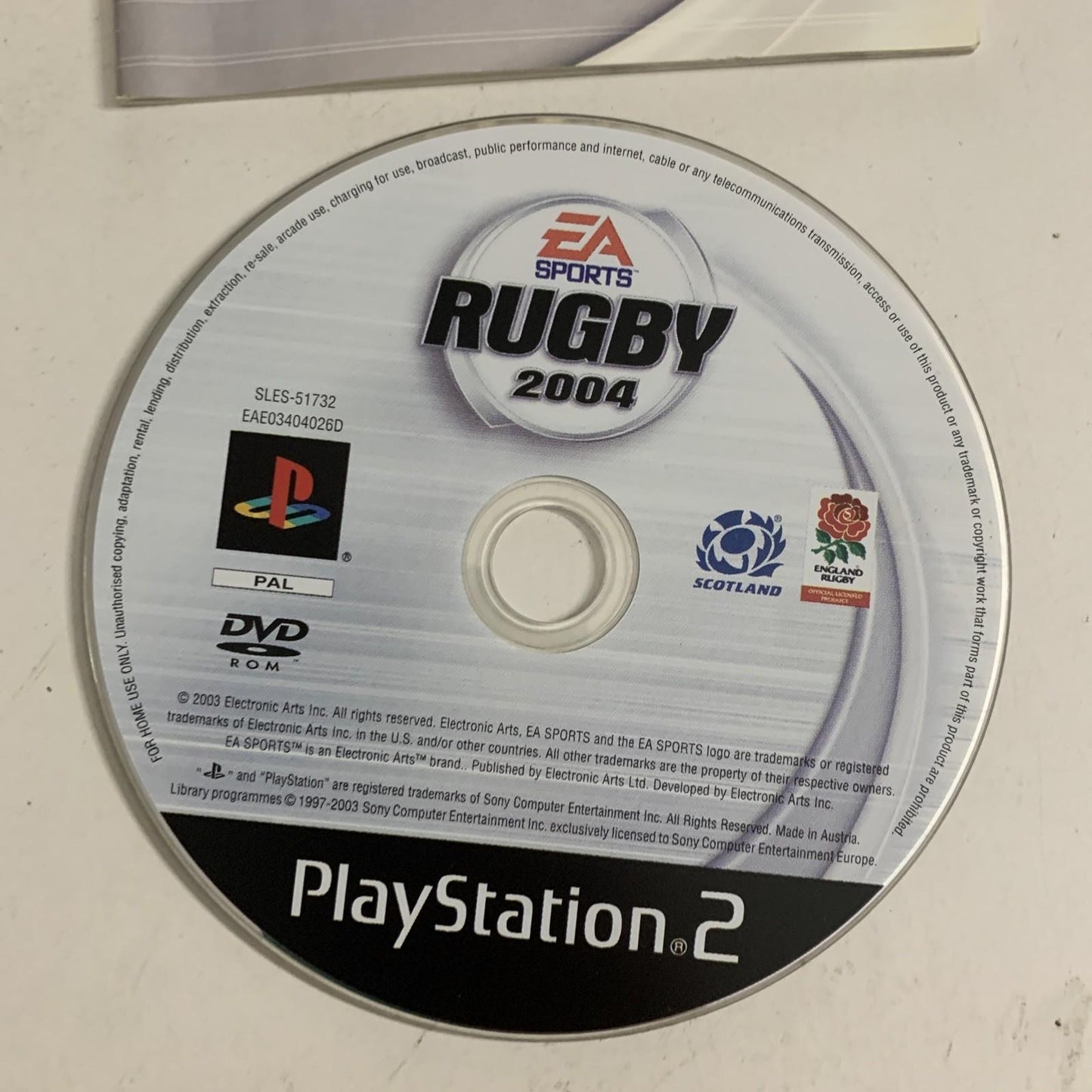 Rugby 2004 PS2 PlayStation 2 PAL EA Sports Game Complete