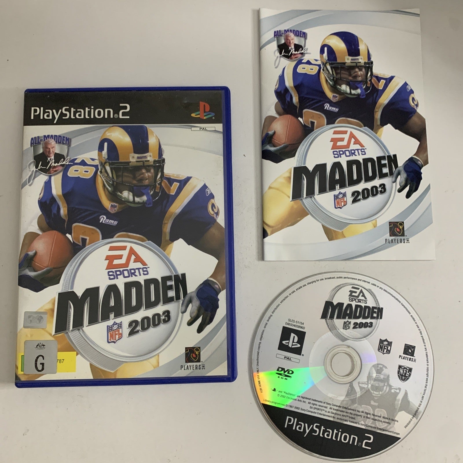 Madden NFL 2003 PS2 Sony Playstation 2 PAL Game Complete – Retro Unit