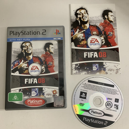 FIFA 08 PS2 Sony Playstation 2 Platinum Game Complete