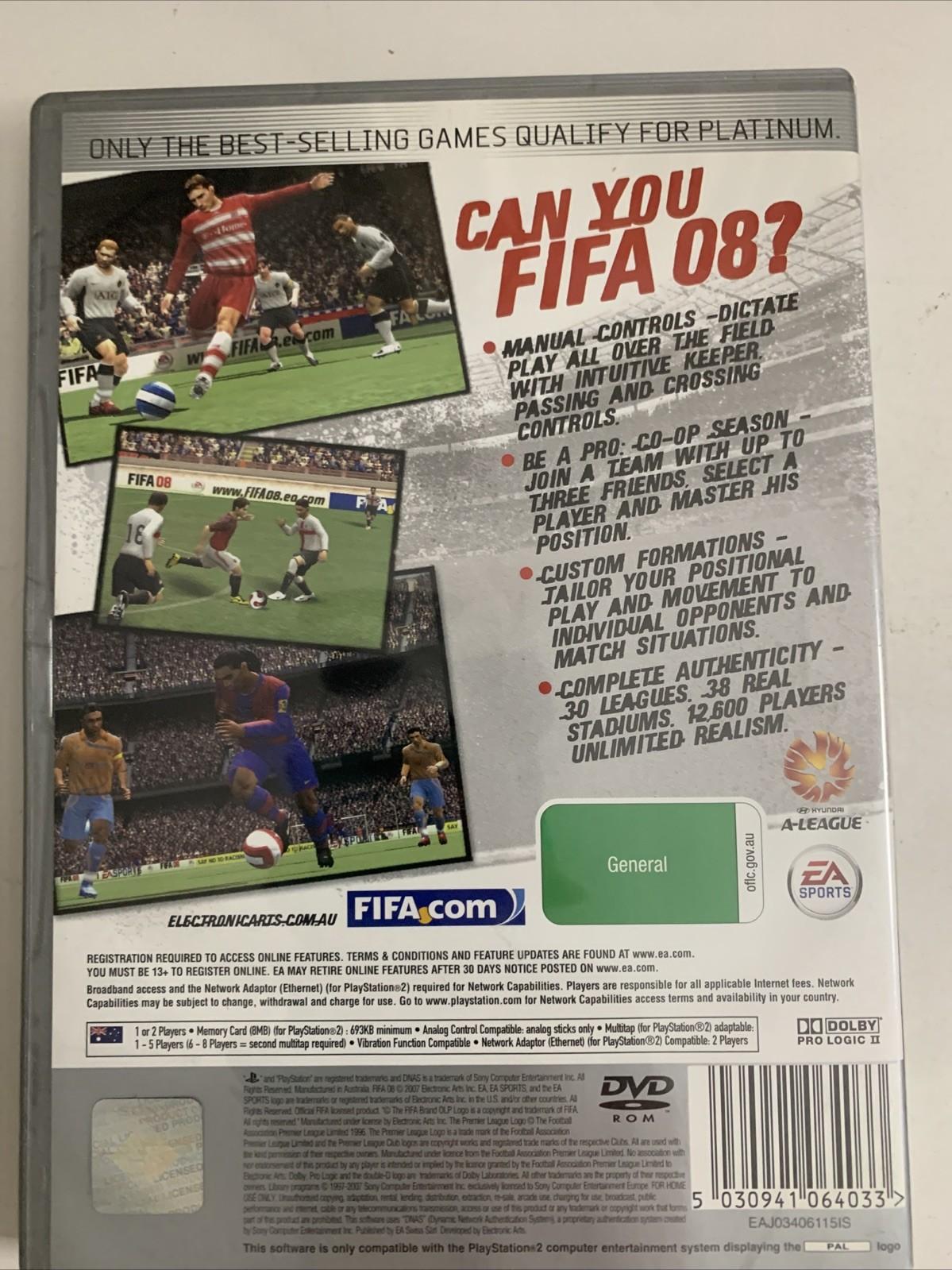FIFA 08 PS2 Sony Playstation 2 Platinum Game Complete