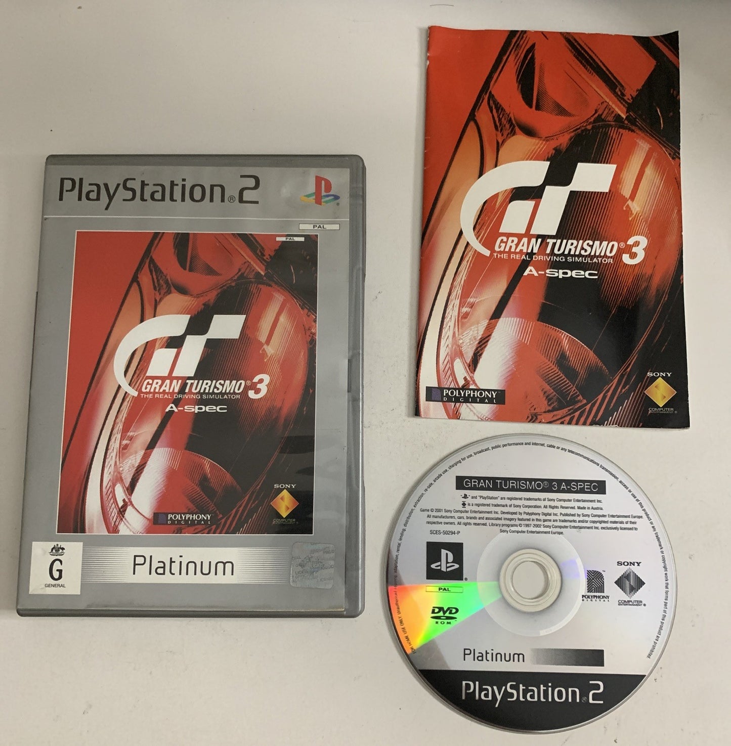 Gran Turismo 3 A-Spec PS2 Sony PlayStation 2 PAL Platinum Game Complete