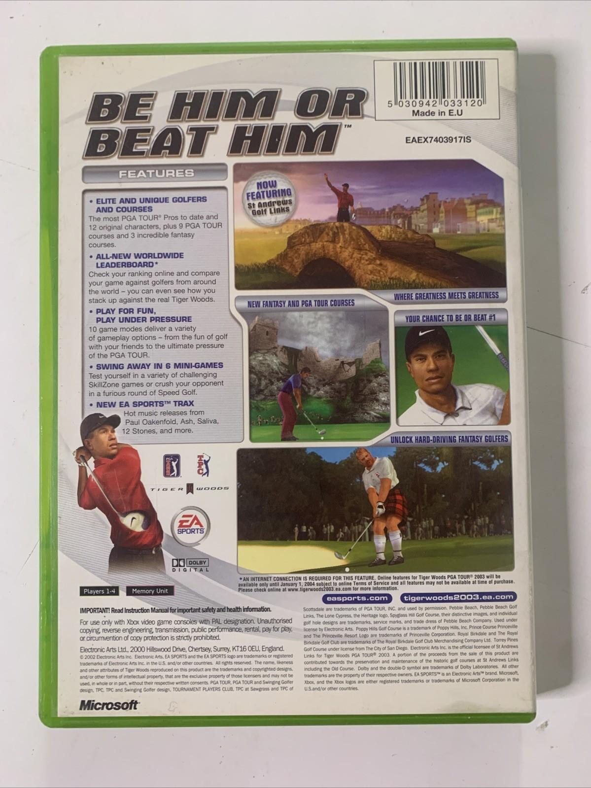 Tiger Woods PGA Tour 2003 Microsoft XBOX Original PAL Golf Game