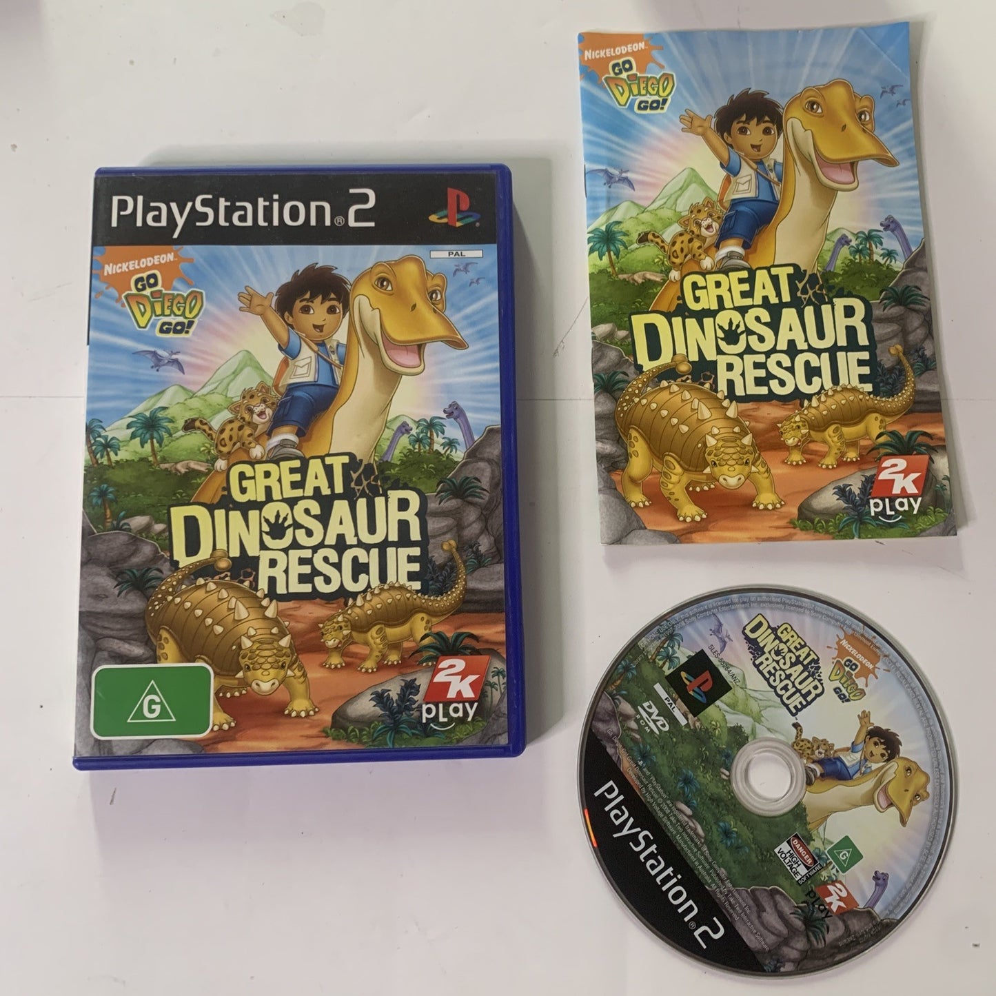 Go Diego Go Dinosaur Rescue PS2 PlayStation 2 PAL Game Complete
