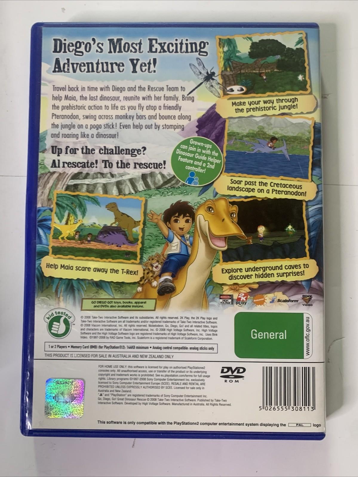Go Diego Go Dinosaur Rescue PS2 PlayStation 2 PAL Game Complete