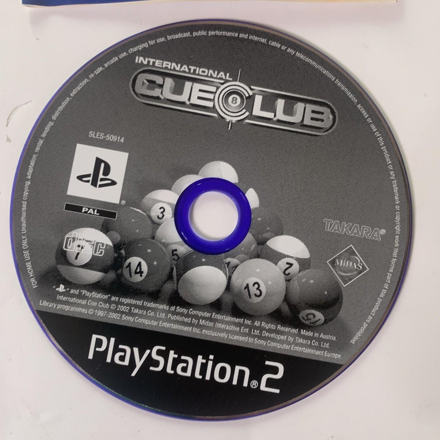 International Cue Club PS2 Sony PlayStation 2 PAL Game Complete