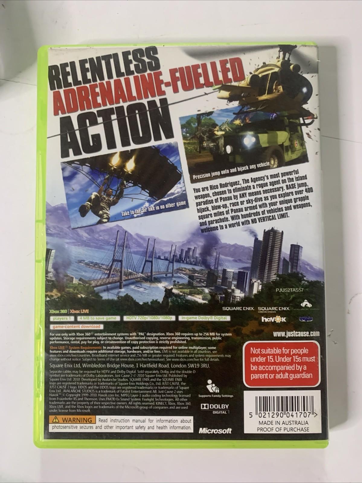 Just Cause 2 Microsoft XBOX 360 PAL Game  Complete