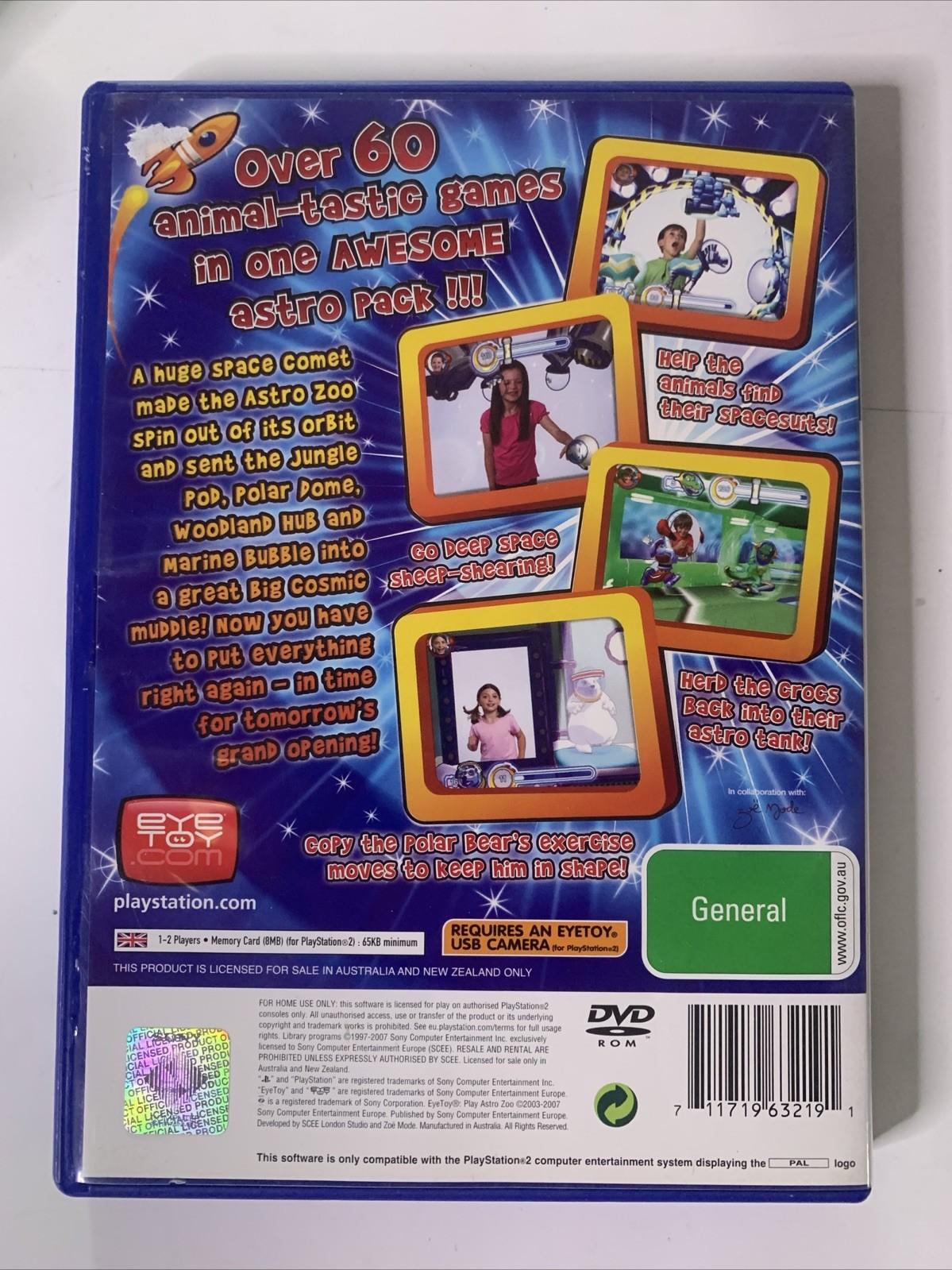 EyeToy Astro Zoo PS2 Sony PlayStation 2 PAL Game Complete