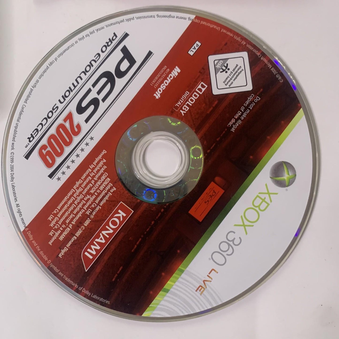 Pro Evolution Soccer PES 2009 Microsoft XBOX 360 PAL Game Complete