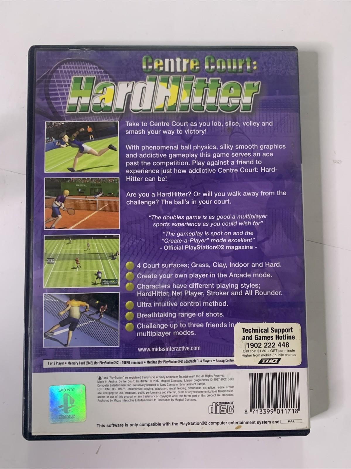 Centre Court Hardhitter PS2 Sony PlayStation 2 PAL Tennis Game Complete