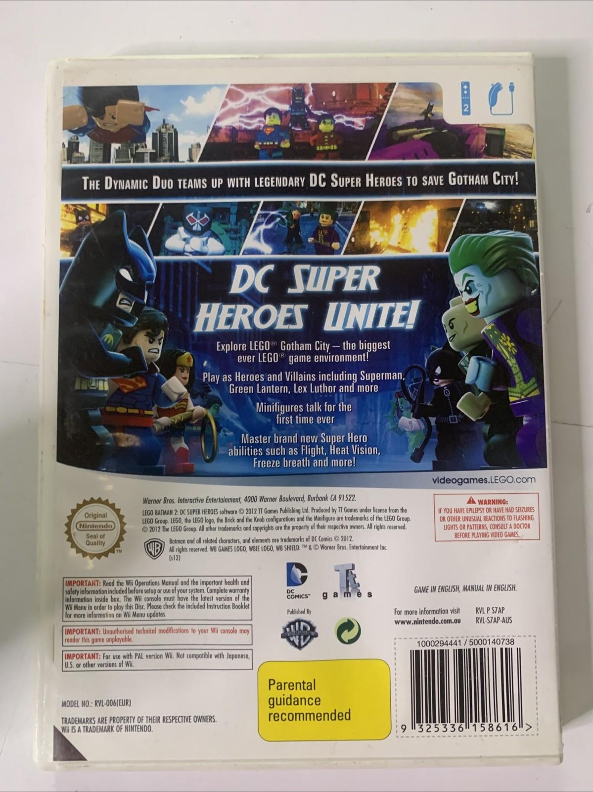 LEGO Batman Super Heroes 2 Nintendo Wii PAL Game Complete