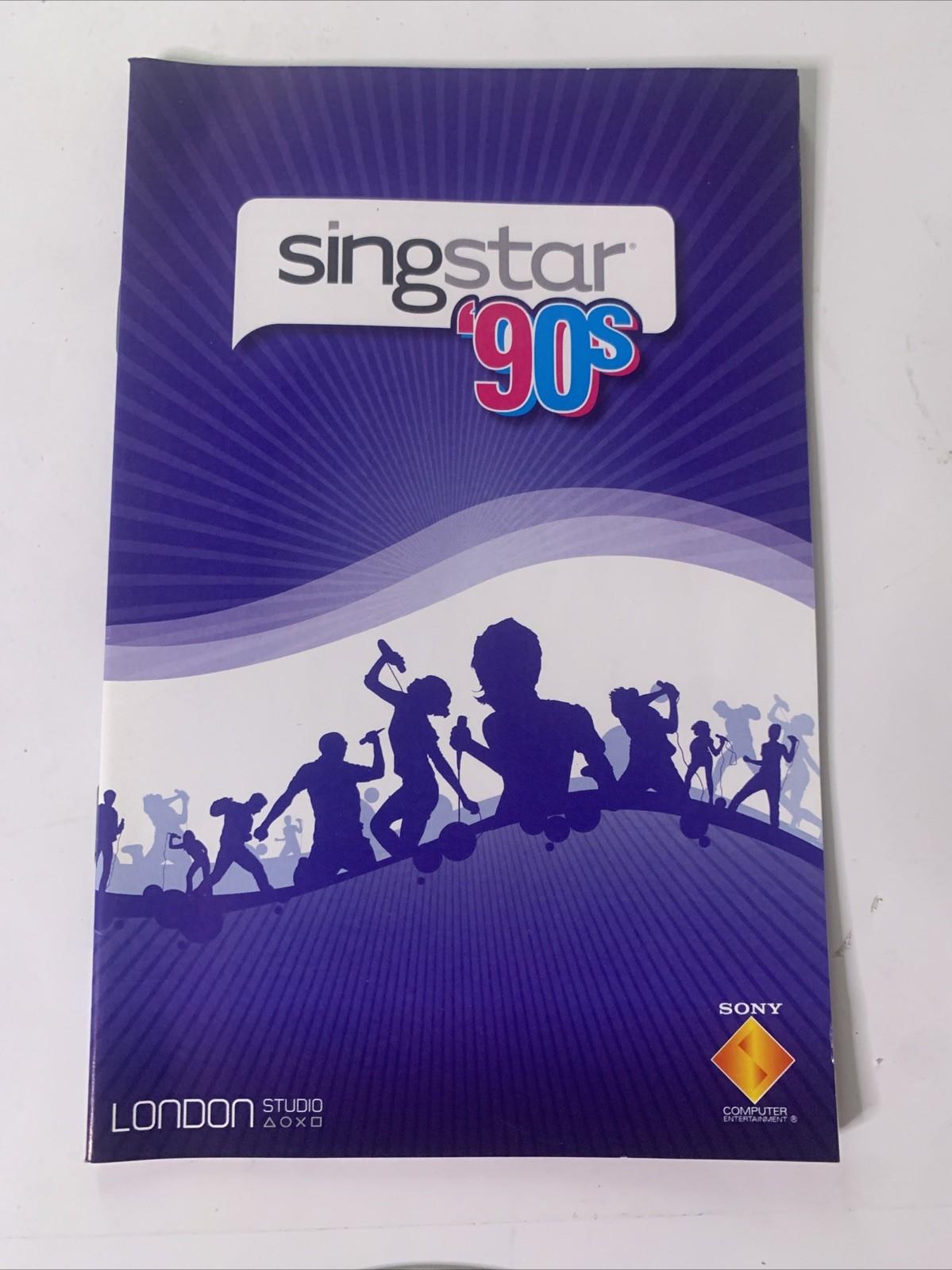 Singstar 90’s PS2 Sony PlayStation 2 PAL Music Karaoke Game Complete